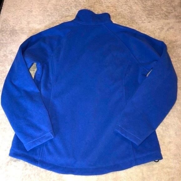 LANDS' END Mens Blue Fleece Full Zipper Jacket Sz Medium - Picture 5 of 10
